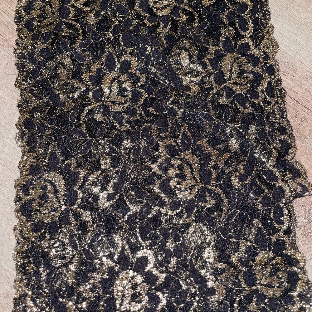 Black and Gold Lace Trim